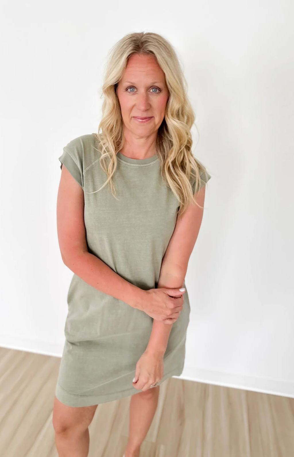 Olive Washed Casual Cap Sleeve Mini Dress Creative Touch Boutique Olive Washed Casual Cap Sleeve Mini Dress Creative Touch Boutique