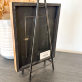 Wood Picture Frame on Metal Stand