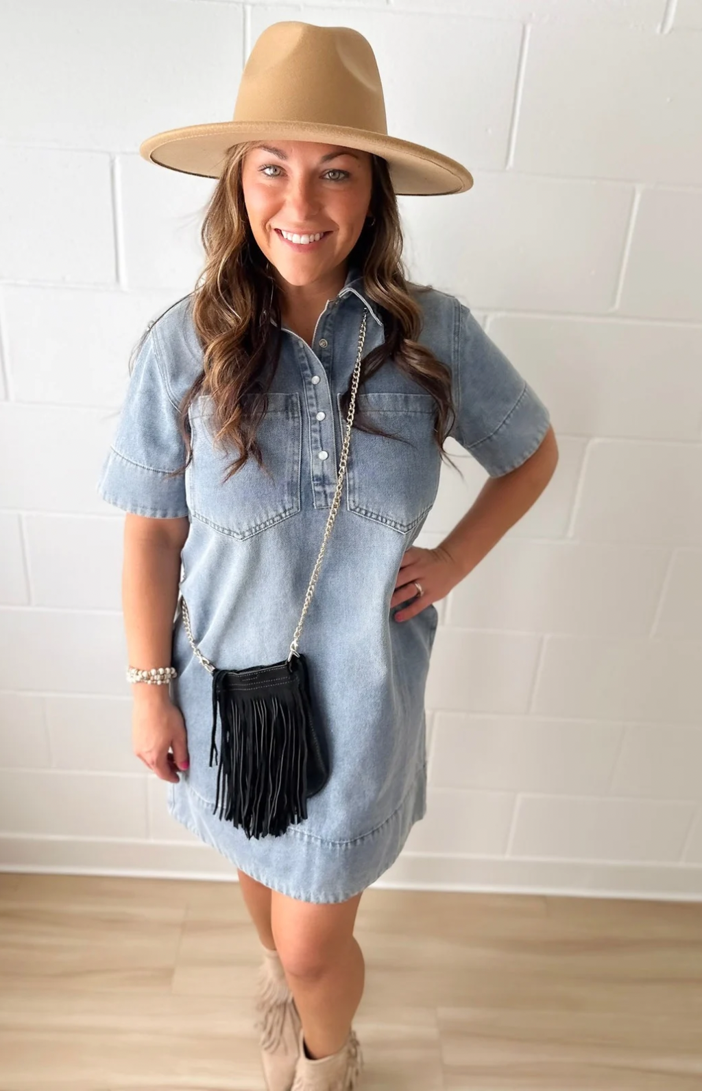 denim collared mini dress self-portrait - Denim Collared Mini Dress