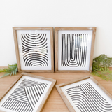 Black & White Pictures in Wood Frame