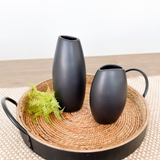 Oval Black Vase