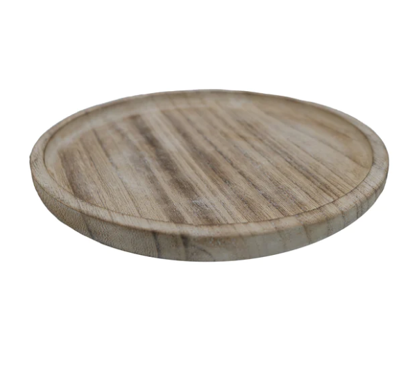 Rustic Round Wood Tray Boutique Touch Creative –