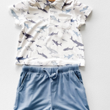 Sharks Polo Shirt & Shorts Set