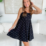 Harmony Black Floral Mini Dress