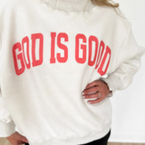Ash Grey Jesus Mock Neck Sweatshirt