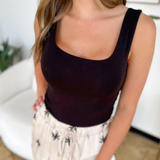 Double Layered Black Tank Top