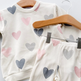 Sweatshirt & Leggings Set-Hearts