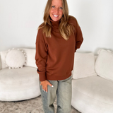 Bronze Mock Neck Pullover