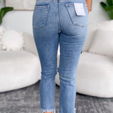 Charlie High Rise Slim Straight Vervet Jeans