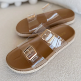 Clear Double Strap Sandals