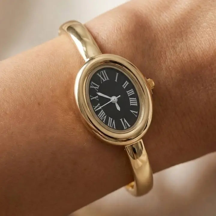 Hinged Oval Bangle Watch