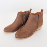 Distressed Tan Ankle Booties