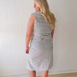 Julie Striped Midi Dress