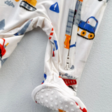 Construction 2 Way Zip Footie