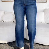 Amanda High Rise Slim Straight Just Black Denim Jeans