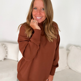 Bronze Mock Neck Pullover