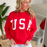 Varsity Red USA Crewneck