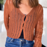 Aubrey Crochet Front Hook Cardigan