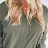 Dakota Olive Blouse-Curvy