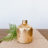 Antique Copper Matte Glass Bottle Vase