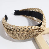 Woven Straw Twist Knot Headband