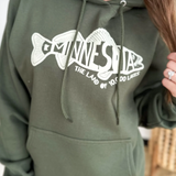 Rainy Lake Olive Hoodie