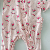 Rose Garland Ruffle Footie
