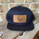 Kids Deer Leather Patch Hat