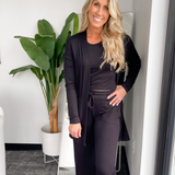 Raya Lounge Black Wide Leg Pants