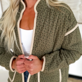 Green Floral Quilted Jacket