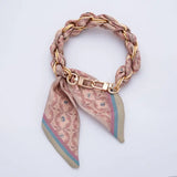 Silk Textile Knot Bag Charm Keychain