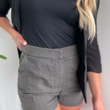 Arielle Black Pattern Shorts