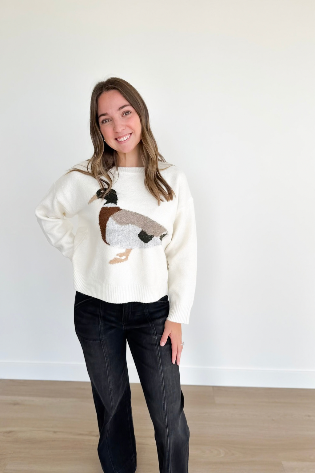 Cream - Duck Knit Sweater