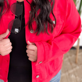 Red Judy Blue Denim Jacket