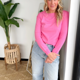 Lightweight Pink Crewneck Top