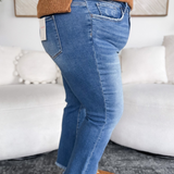 Makayla Mid Rise Crop Bootcut Vervet Jeans-Curvy