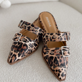Leopard Pointed Toe Mule