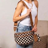 Kaylee Mixed Checkered Crossbody