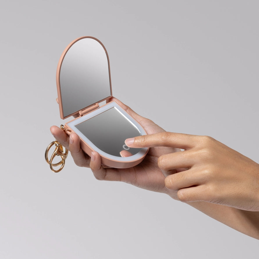 LED Compact Mirror Keychain