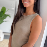 Moss Sleeveless Crochet Knit Tank