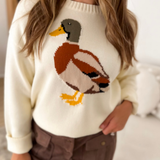Mallard Cream Duck Sweater