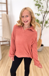 Girls Mauve Collared Pullover
