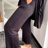 Raya Lounge Black Wide Leg Pants