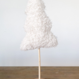 Cream Fabric Tree on Wood Stand