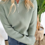 Sage Half Zip Knit Pullover