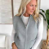 Jade Mock Neck Sweater Vest