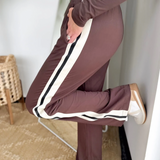 Buttery Soft Straight Leg Brown Sweat Pants