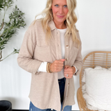 Waffle Knit Relaxed Shacket (2 Colors)