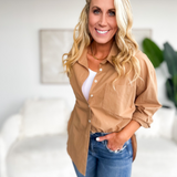 Addison Button Up Camel Top
