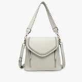 Lorelei Double Zip Whipstitch Trim Crossbody